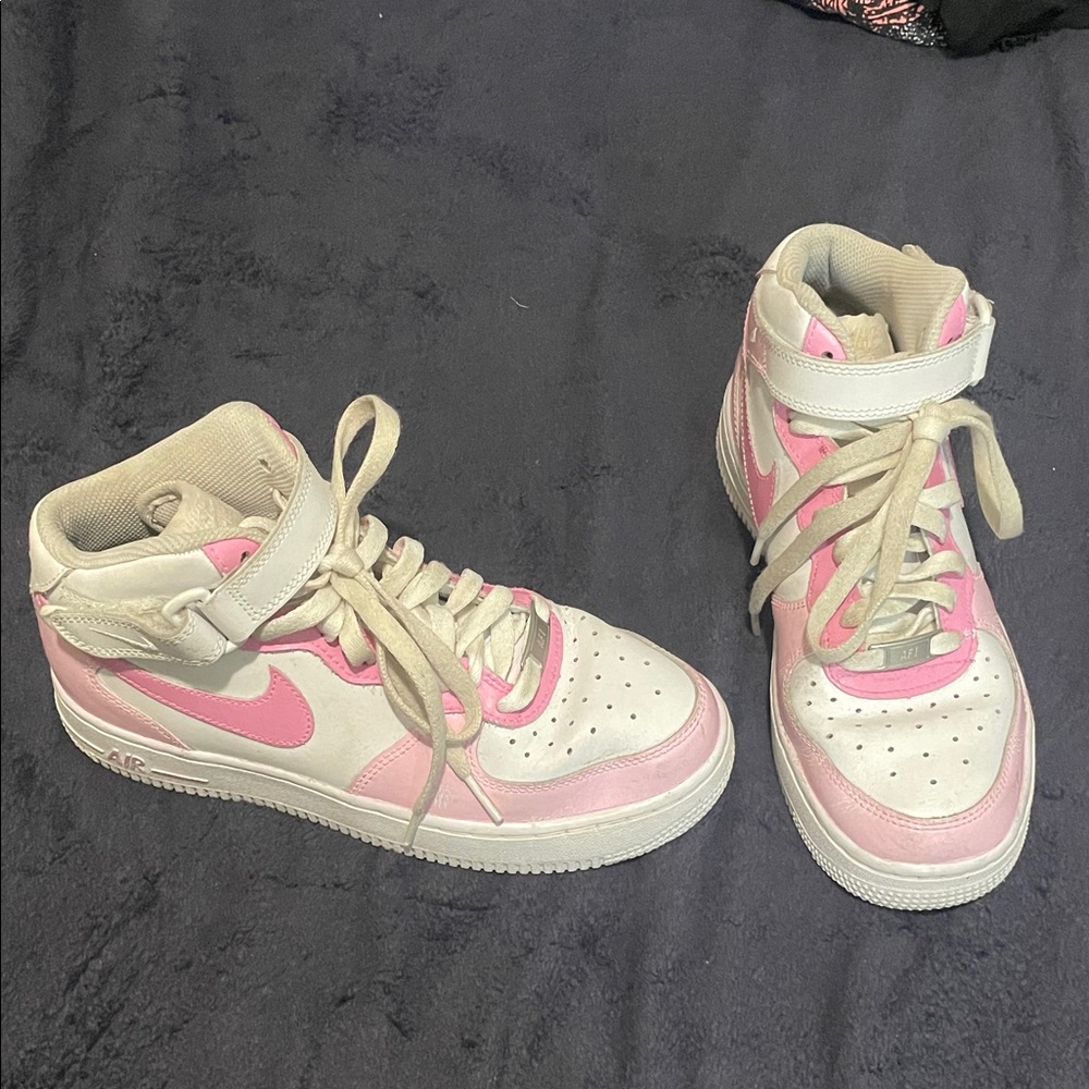 Custom Nike Air Force 1 Mid Pink Barbie Shoes - Picture 4 of 8